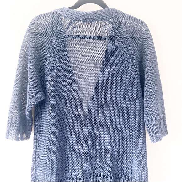 Wrap 100% Linen Cardigan Sweater - Picture 4 of 10